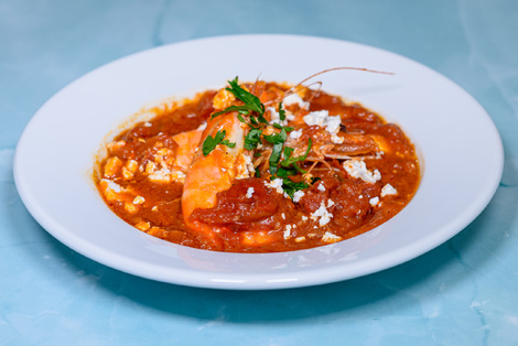 Σαγανάκι γαρίδες